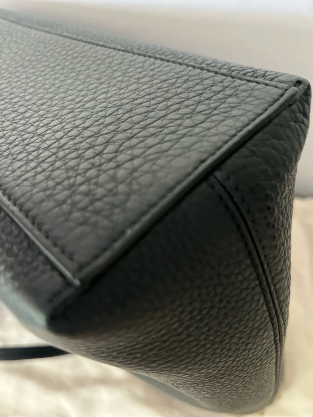 Valentino Garavani Black Pebbled Leather Rockstud Tote